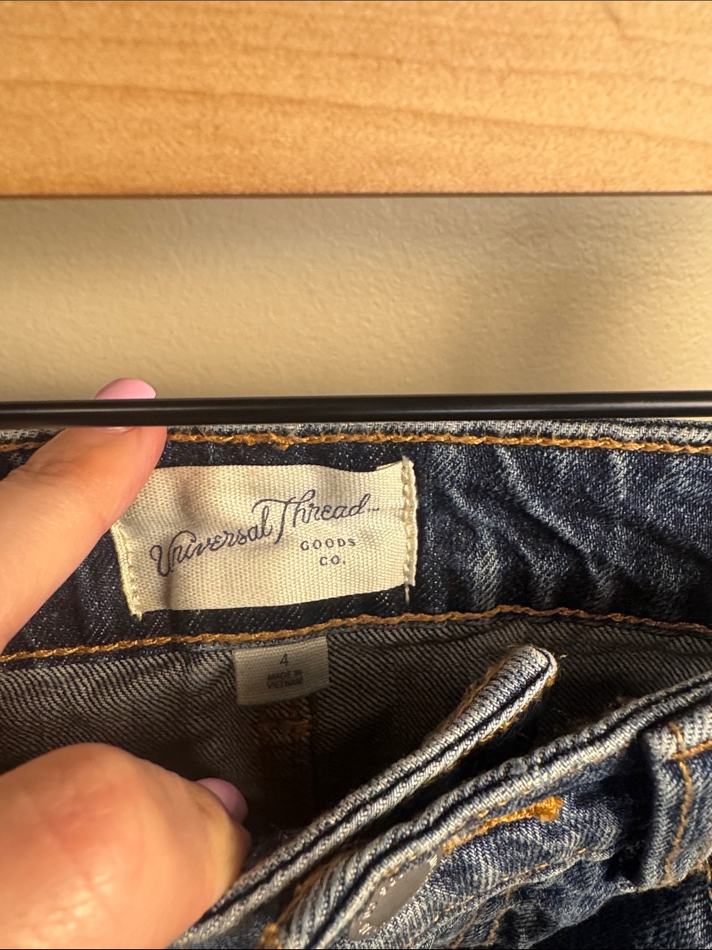 Universal Thread Denim Mini Skirt Medium Wash - Size 4 - Picture 2 of 3